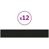 vidaXL Wandpaneele 12 Stk. Schwarz 90x15 cm Samt 1,62 m2