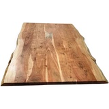 SIT Möbel SIT Tischplatte aus Massivholz Akazie, mit Baumkante beige