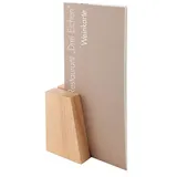 APS 23 2er-Set Kartenhalter, Tischkartenhalter, Menükartenhalter, Fotohalter, senkrecht und waagerecht verwendbar, 8,5 x 6 cm, Holz (Rubberwood)