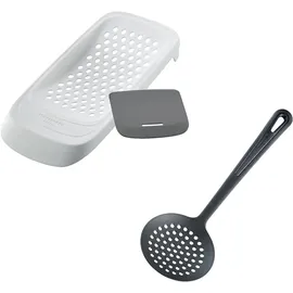 Westmark Spätzle-Set, 2tlg., 1 Spätzlereibe mit flexiblem Schaber, Spatzl + 1 Schöpflöffel, Gentle, 611322E6