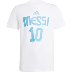 adidas Messi Name and Number Graphic Trainingsshirt Jungen JJ1416 - white 140