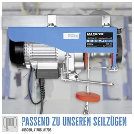 Güde Seilwinde Metall 110 cm blau