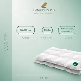 HANSKRUCHEN Jade Daunendecke 155x220 cm