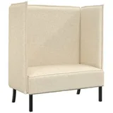 vidaXL Hoher Rücken Sofa Creme 109 x 56 x 121 cm Stoff, vidaXL