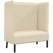 vidaXL Hoher Rücken Sofa Creme 109 x 56 x 121 cm Stoff, vidaXL