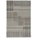 Tom Tailor Teppich TOM TAILOR HOME "Stripy Pat", beige, B:140cm H:5mm L:200cm, Baumwolle, Kunstfaser, Teppiche, Teppich, Flachgewebe, modernes Patchworkdesign, gestreift, Chenille, Wohnzimmer
