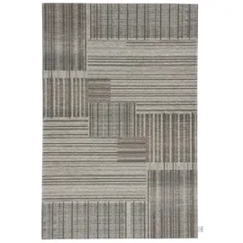 Tom Tailor Teppich TOM TAILOR HOME "Stripy Pat", beige, B:140cm H:5mm L:200cm, Baumwolle, Kunstfaser, Teppiche, Teppich, Flachgewebe, modernes Patchworkdesign, gestreift, Chenille, Wohnzimmer