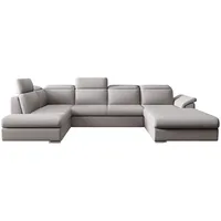 Luxusbetten24 Schlafsofa Designer Sofa Emiliano, mit Schlaf- und Klappfunktion beige