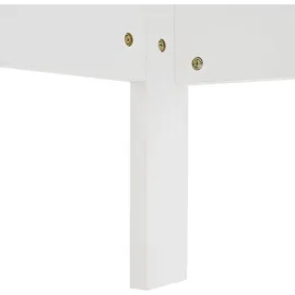 Homestyle4u Komfortbett Bett Senioren Seniorenbett 90x200 Komforthöhe Weiß Holz Leichter Einstieg extra hoch