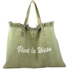 Allgäu Rebell Viva la Wiesn Schultertasche Baumwolle Grün