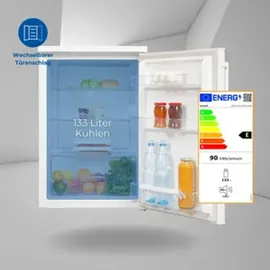 Exquisit KS16-V-H-010E Kühlschrank (133 l, 845 mm hoch, Weiß)