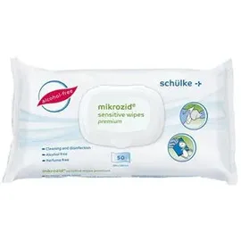 Schülke Desinfektionstücher mikrozid sensitive, wipes premium 70003101, für Flächen, 50 Tücher