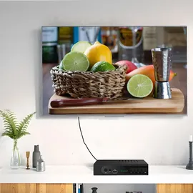 Retoo DVB-T2 Receiver mit HDMI Full HD 1080p, Digital Empfänger mit H.265 HEVC, Kabel-Receiver mit USB, Mediaplayer mit PVR, SCART, Terrestrischer Decoder, Fernbedienung, Schwarz