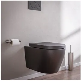 Bernstein Wand-Hänge-WC Bernstein B-8030R Schwarz Matt inkl. Softclose-Deckel