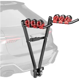 Wiltec Fahrradträger Anhängerkupplung für 3 Fahrräder Stahl bis 45 kg schwarz