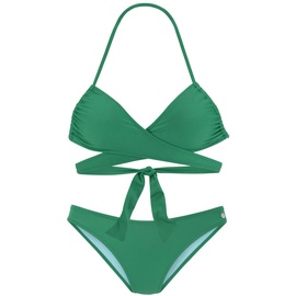 LASCANA Triangel-Bikini Gr. 38, Cup C/D, grün Gr.38