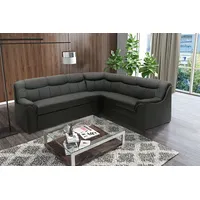 DOMO. collection Ecksofa Berlin, zeitlose Leder-Eckcouch mit Schlaffunktion und Federkern-Polsterung, Sofa in L-Form aus Kunstlederm Couch 205 x 250 x 89 cm, schwarz