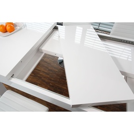 SalesFever Esstisch ausziehbar mit 2 Ansteckplatten 180-260x90cm