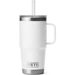 YETI RAMBLER® 25 OZ (710 ML) TRINKBECHER MIT TRINKHALM-DECKEL - Weiß