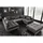 Riess-Ambiente Moderne XXL Wohnlandschaft KENT 305cm grau Samt Bigsofa inkl. Hocker Federkern