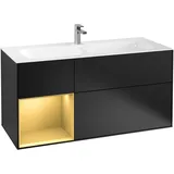 Villeroy & Boch Waschtischunterschrank 3 Auszüge 119,6 x 59,1 x 49,8 cm Schwarz