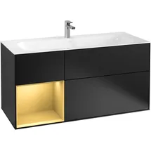Villeroy & Boch Waschtischunterschrank 3 Auszüge 119,6 x 59,1 x 49,8 cm Schwarz