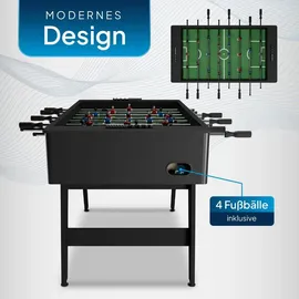 ArtSport Tischkicker ProKick - MDF-Kickertisch mit Torzähler & Anti-Rutsch-Griffen – Schwarz