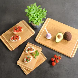 KESPER Schneidebrett 4-teilig Bambus,