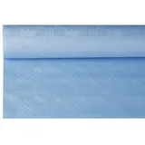Papstar 18588 Papiertischtuch mit Damastprägung 8 m x 1,2 m, hellblau