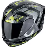 Scorpion EXO-391 Clutter, Integralhelm - Schwarz/Silber/Neon-Gelb - XXL