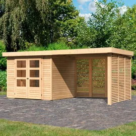 Karibu Gartenhaus Arnis 3 5,29 x 2,38 m Beige