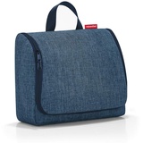 Reisenthel toiletbag XL Twist Blue - praktischer Kulturbeutel mit Haken, wasserabweisendes Material