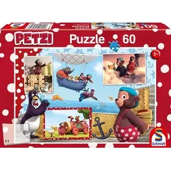 SCHMIDT SPIELE 56232 Puzzle Petzi, Nur Fliegen ist schöner, 60 Teile