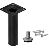 ID Dinkel Möbelfüße Sofafuß Möbelfuß Sockelfüße Bettfüß Höhenverstellbar Stellfuß Stützfuß 250 mm SCHWARZ