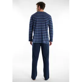 Götzburg Pyjama Schlafanzug lang Blau XL