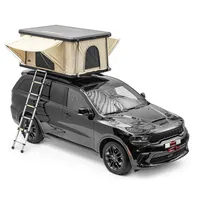 Dragon Winch Zelt Dachzelt Auto Aluminium-Hartschale für 2 Personen inklusive Matratze, Teleskopleiter, Zubehörtaschen und Moskitonetze. Komfortables und mobiles Camping Zelt | Wasserdicht (Type R)