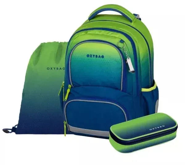 Oxy Next Ombre Green Schulranzen-Set – 3-teilig