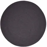 Homescapes Wendeteppich rund 120 x 120 cm Schwarz