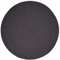 Homescapes Wendeteppich rund 120 x 120 cm Schwarz