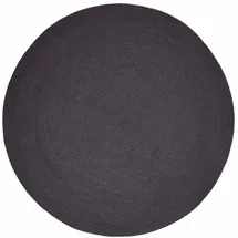 Homescapes Wendeteppich rund 120 x 120 cm Schwarz