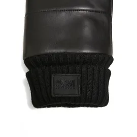 URBAN CLASSICS Puffer Imitation Leather Gloves Schwarz S/M