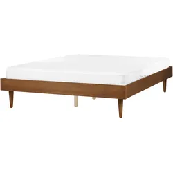 Bett mit Lattenrost TOUCY 160 x 200 cm Braune Esche