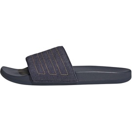 adidas Unisex Adilette Comfort Slide Sandal, Shadow Navy Preloved Yellow Shadow Navy, 39 EU