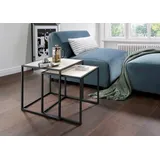 Paroli Concept Lara Couchtisch 2er Set Marmor Optik - Schwarz