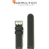 Hamilton Leder Khaki Field Chrono - Band-set Leder-schwarz-22/22 H690.715.106 - schwarz