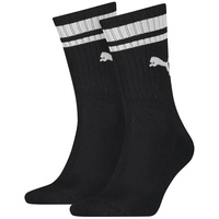 Puma Unisex Sport-Socken, Heritage, Tennis, Frottee-Sohle, Streifen Schwarz 43-46