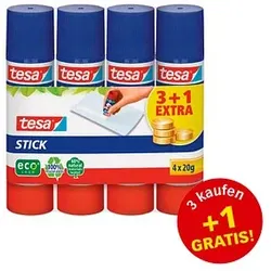 3 + 1 GRATIS: 3 tesa ecoLogo Klebestifte 20,0 g + GRATIS 1 St.