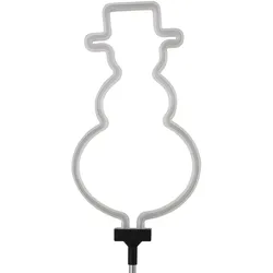 LED Gartenleuchte BONETTI "Schneemann", schwarz-weiß (weiß, silberfarben, schwarz), Lampen, LED Neon Stab für den Garten