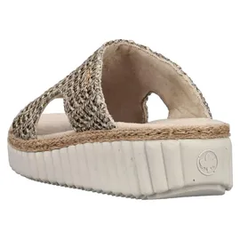 Rieker Extra Weit Pantolette beige, Größe 40