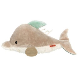 Sigikid Greifspielzeug Babyspielzeug Spiel-Plüschtier Delfin PlayQ (1-tlg) grau|weiß